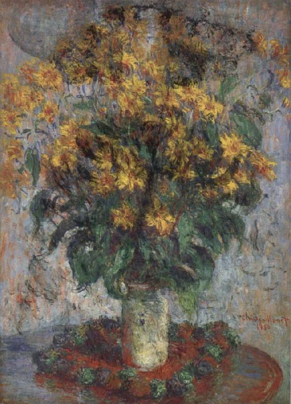 Claude Monet Jerusalem Artichoke Flowers France oil painting art